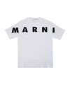 Marni Kids Logo Embroidered Crewneck T-shirt In White