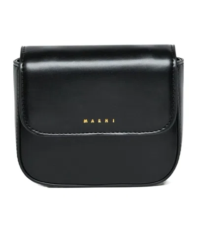 Marni Kids Logo Embossed Punk Bag In Black
