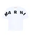 Marni Kids Logo Embroidered Crewneck T-shirt In White
