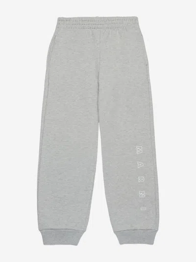 Marni Kids Logo Joggers In Grey