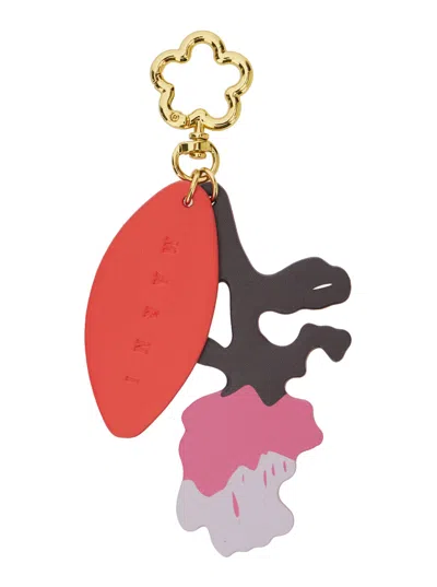 Marni Kids Logo Keychain In Polyurethane For Baby Girls In Red
