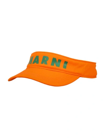 Marni Kids Logo In Orange
