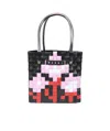 Marni Kids Logo-patch Woven-designed Tote Bag In Black