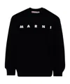 Marni Kids Logo-printed Crewneck Sweatshirt In Black