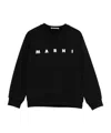 Marni Kids Logo-printed Crewneck Sweatshirt In Black