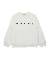 Marni Kids Logo-printed Crewneck Sweatshirt In White