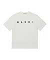Marni Kids Logo-printed Crewneck T-shirt In White