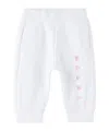 Marni Kids Logo Printed Fleece Jogger Pants In White