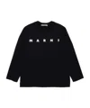 Marni Kids Long Sleeve Crew Neck T-shirt In Black