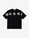 Marni Kids Logo T-shirt In Black