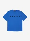Marni Kids Logo T-shirt In Blue