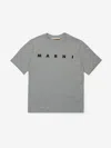 Marni Kids Logo T-shirt In Gray