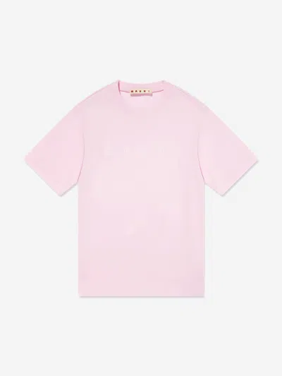 Marni Kids Logo T-shirt In Pink