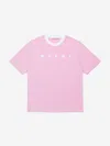 Marni Logo-print Cotton T-shirt In Pink