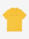 Marni Kids Logo T-shirt In Yellow