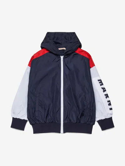 MARNI MARNI KIDS LOGO ZIP UP JACKET