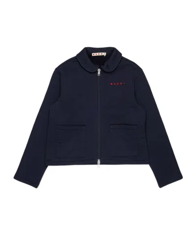 MARNI MARNI KIDS LOGO ZIP-UP SWEATSHIRT