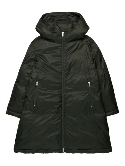 Marni Kids Long Black Parka With Hood.