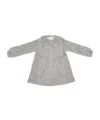 Marni Kids Long-sleeved Fleece Mini Dress In Gray