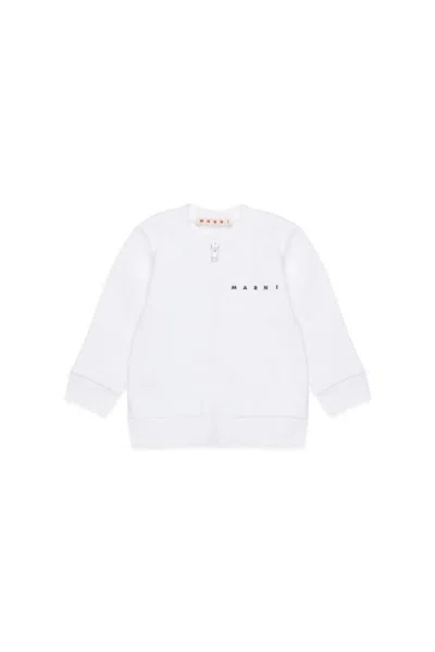 Marni Kids Mini Children's Cotton Summer T-shirt In White