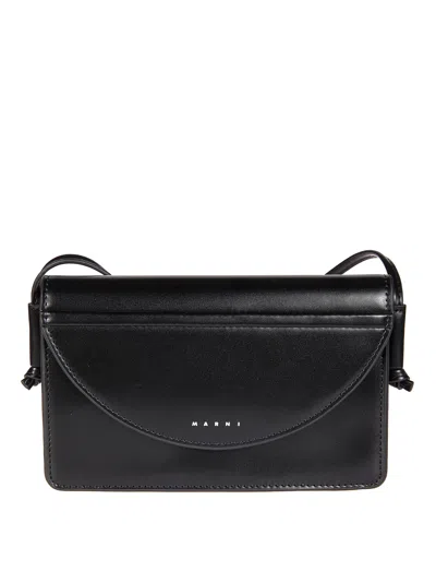 Marni Kids Mini Crossbody Bag For Kids In Black