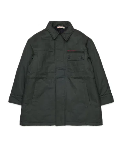 Marni Kids Mj 206 U Hooded Parka Jacket In Black