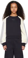 Marni Kids Navy & Off-white Colorblock Sweatshirt In 0m803