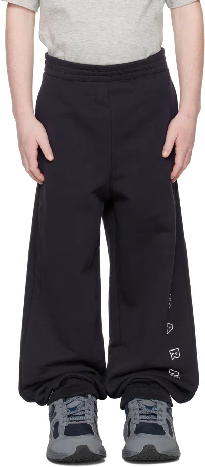Marni Kids Navy Logo Sweatpants In 0m803