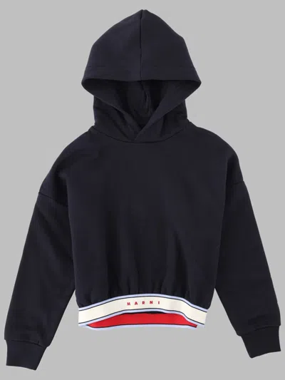 Marni Kids Over Sweatshirt In Black