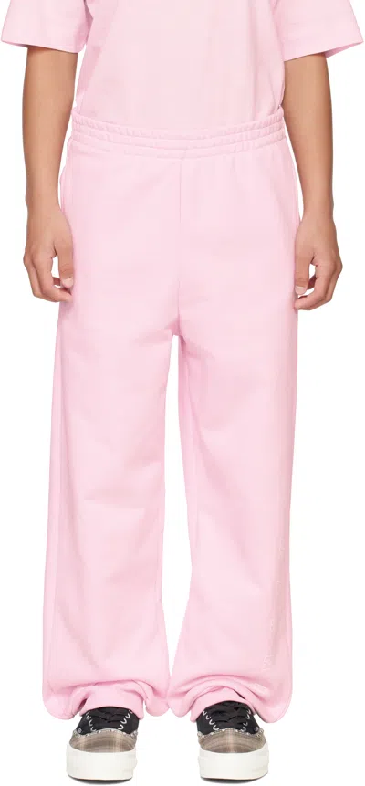 Marni Kids Pink Logo Sweatpants In 0m347
