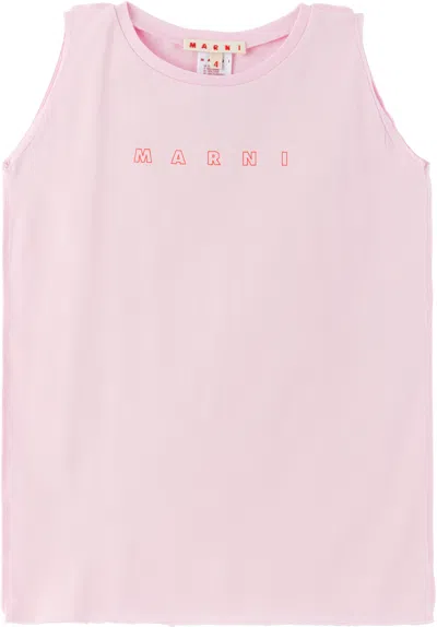 Marni Kids Pink Printed-logo Cover-up In 0m347