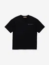 Marni Kids Pocket Logo T-shirt In Blue