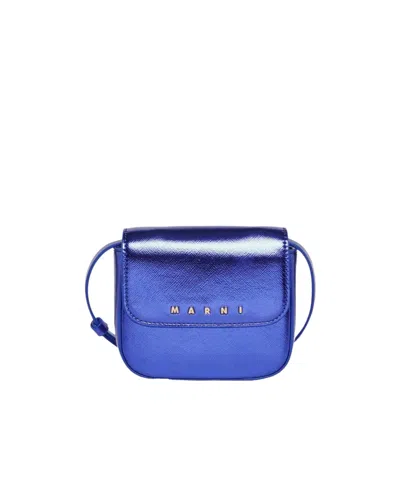 Marni Kids Punk Mini Shoulder Bag In Blue