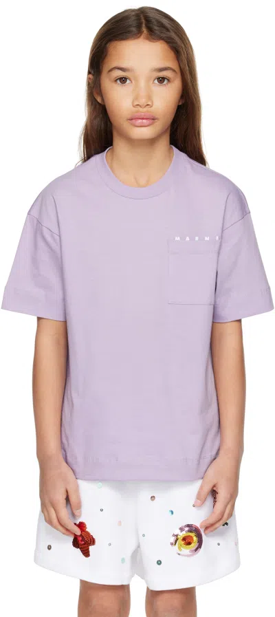 Marni Kids' キッズ｜パープル パッチポケット Tシャツ In Pink
