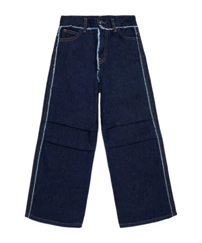 Marni Kids Raw-cut Jeans In Blue