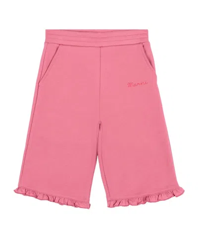 Marni Kids Ruffled Logo Pants In Pattern