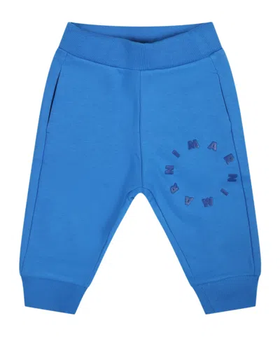 Marni Kids Straight Leg Track Pants In Blue