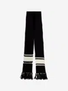 Marni Kids Striped Knitted Scarf In Black