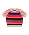Marni Kids Striped-pattern Knitted T-shirt In Multi