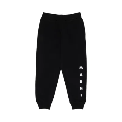 Pre-owned Marni Kids Unbrushed Fleece Sweatpants 'black' | Kid's Size 10