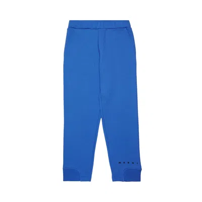 Pre-owned Marni Kids Unbrushed Fleece Sweatpants 'blue' | Kid's Size 10