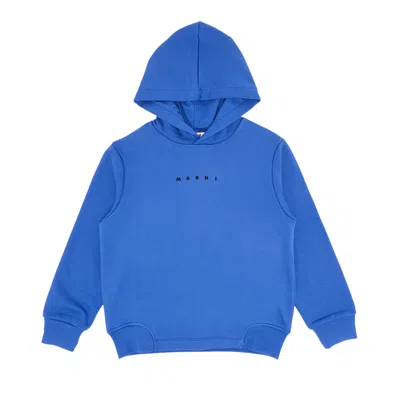Pre-owned Marni Kids Unbrushed Fleece Sweatshirt 'blue' | Kid's Size 4