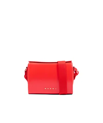 Marni Kids Vivian Logo Shoulder Bag In Red