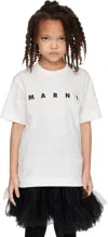 Marni Kids Logo-printed Crewneck T-shirt In White