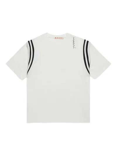 MARNI MARNI KIDS WHITE CREW-NECK