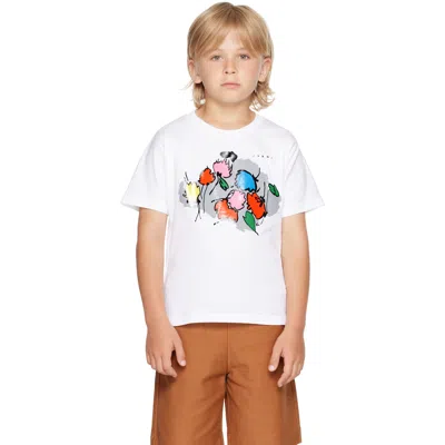 Marni Kids White Floral T-shirt