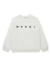 Marni Kids White Sweatshirt With Logo In White