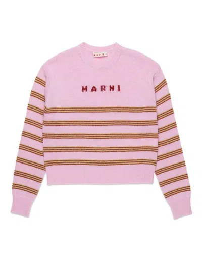 Marni Kidsmaglione A Righe In Purple