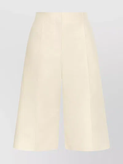 MARNI KNEE LENGTH PLEATED WIDE LEG TROUSERS