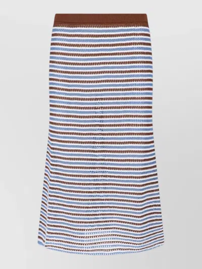 Marni Knit Skirt Midi Length Elastic Waistband In Multi